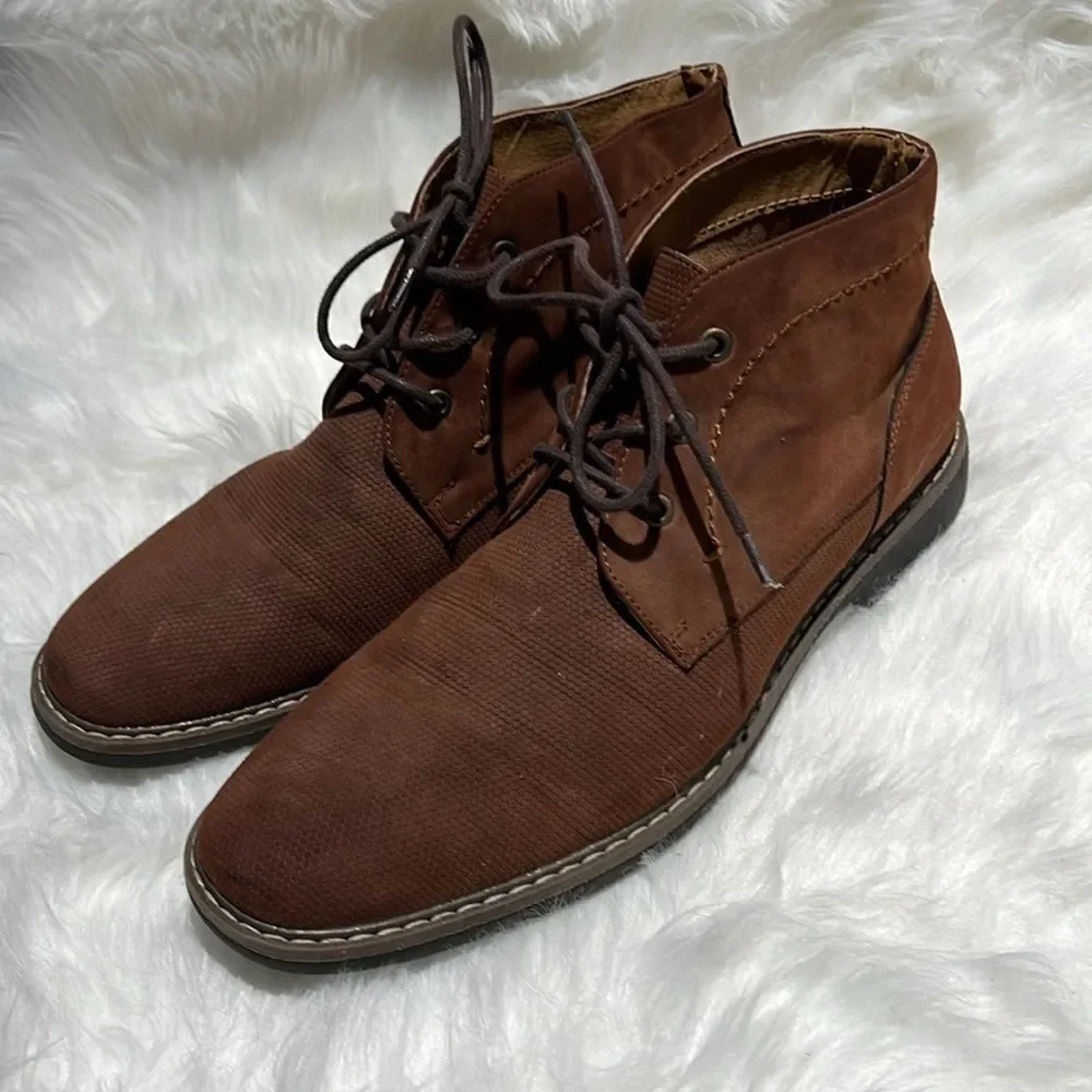 Kenneth Cole Men's Passage Cognac Chukka Boots Size 10.5.‎  B81